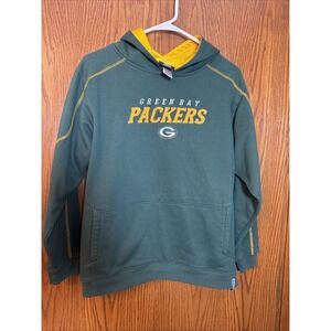 Green Bay Packers Youth's Large (14/16yr) Green Sweatshirt‎ Hoodie NFL Reebok